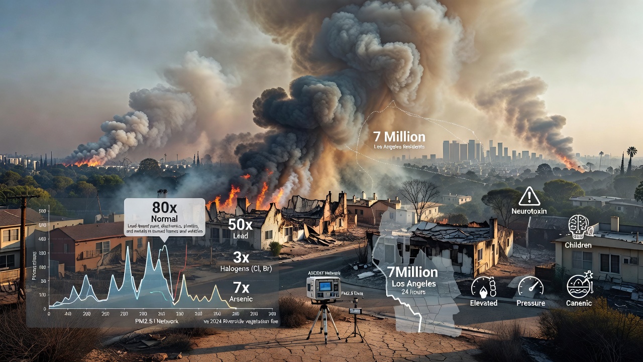 Study Finds LA Wildfire Smoke Carried 80 Times Normal Lead Levels